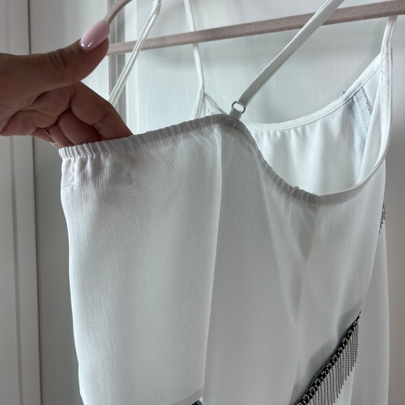 Seek The Label White Beaded Fringe Cami Top – Size M - Picture 8 of 8